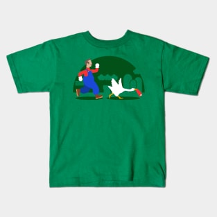 Hooked Plumber - Green Honk Kids T-Shirt